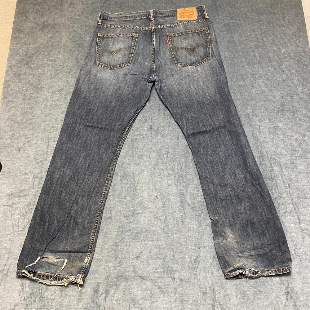 Levi's 514 Jeans Mens 36x32 Blue Denim Cotton Stretch All Day Comfort Straight